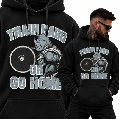 BLUZA Z KAPTUREM  NA SIŁOWNIĘ TRAIN HARD